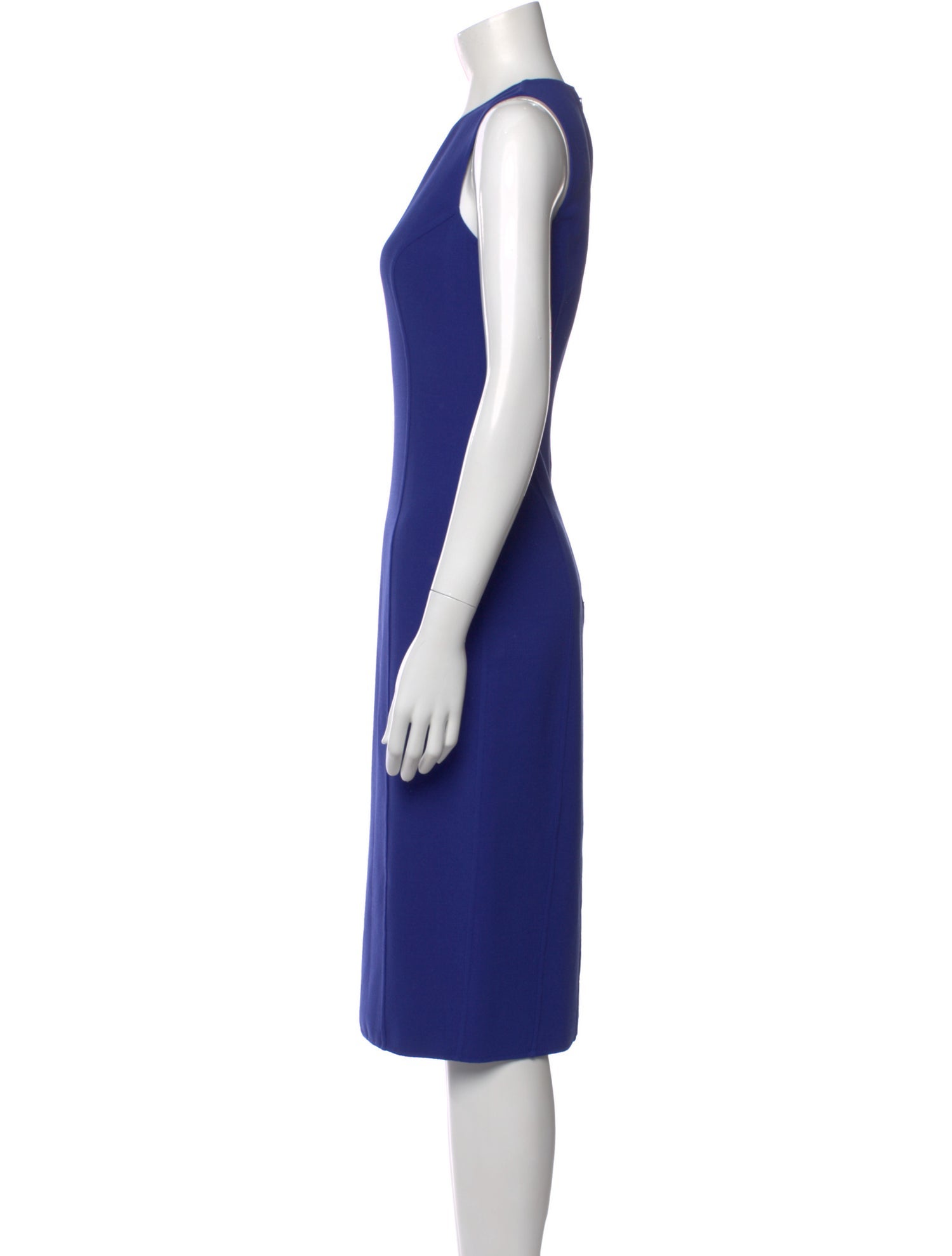 Michael Kors Collection Virgin Wool Midi Length Dress