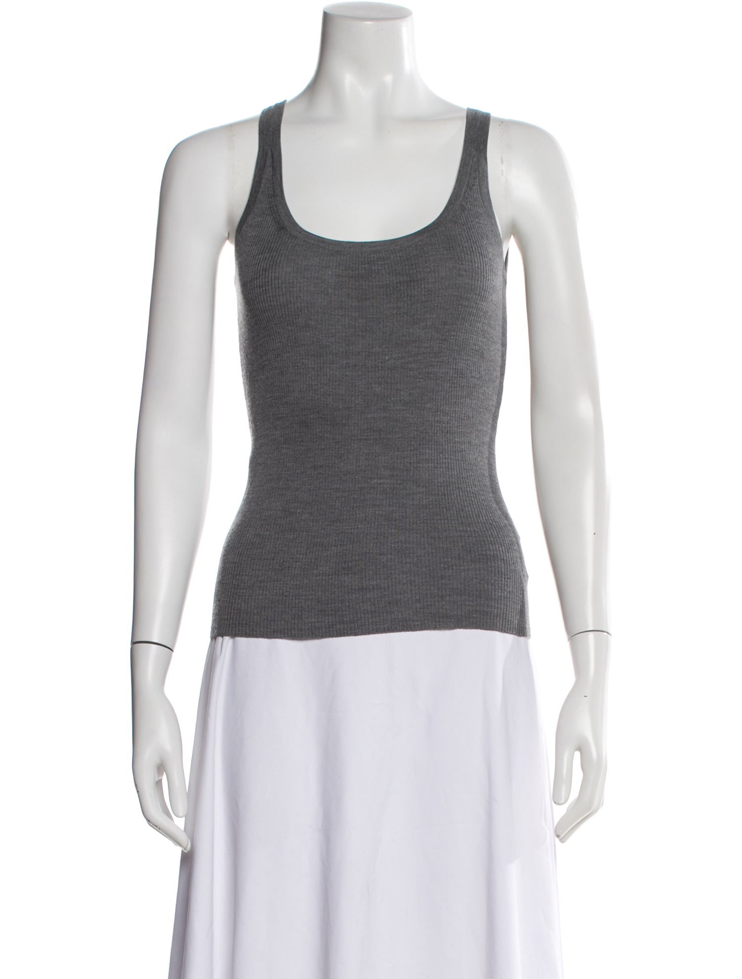 Michael Kors Collection Merino Wool Scoop Neck Top