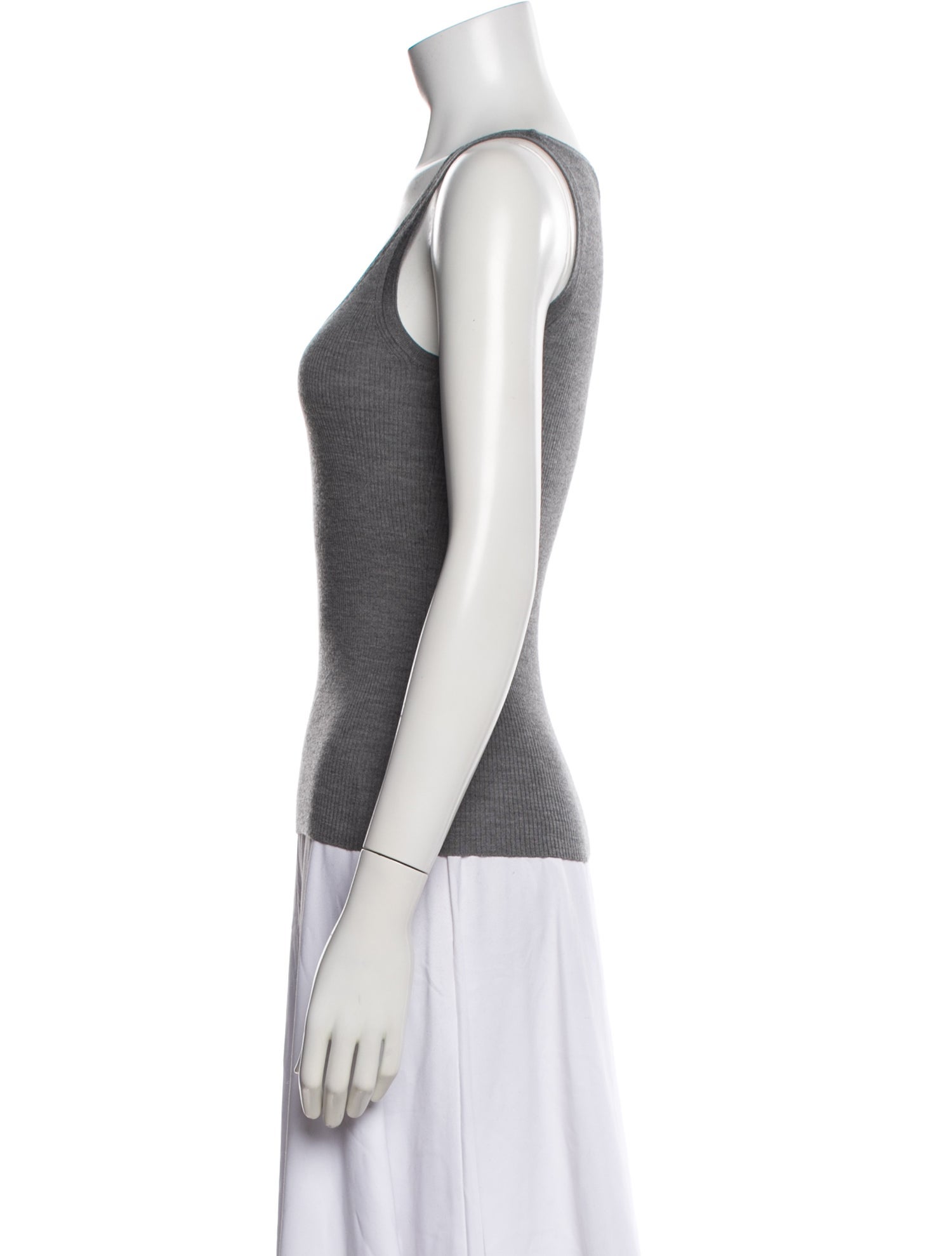 Michael Kors Collection Merino Wool Scoop Neck Top