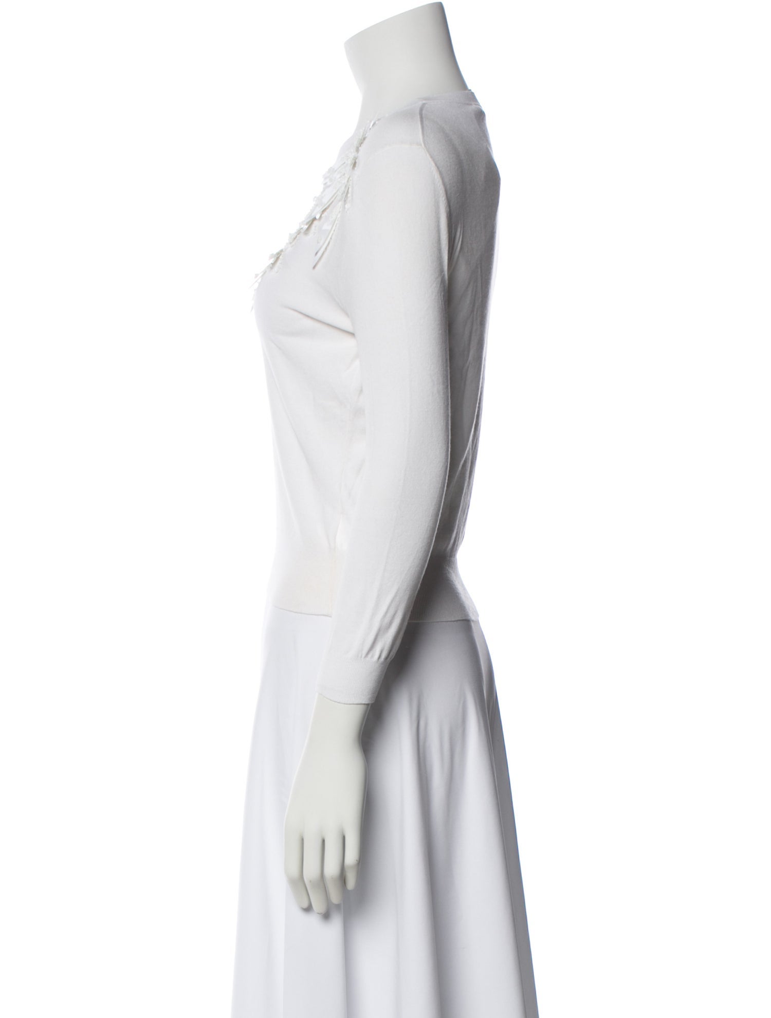 Michael Kors Collection Crew Neck Long Sleeve Top