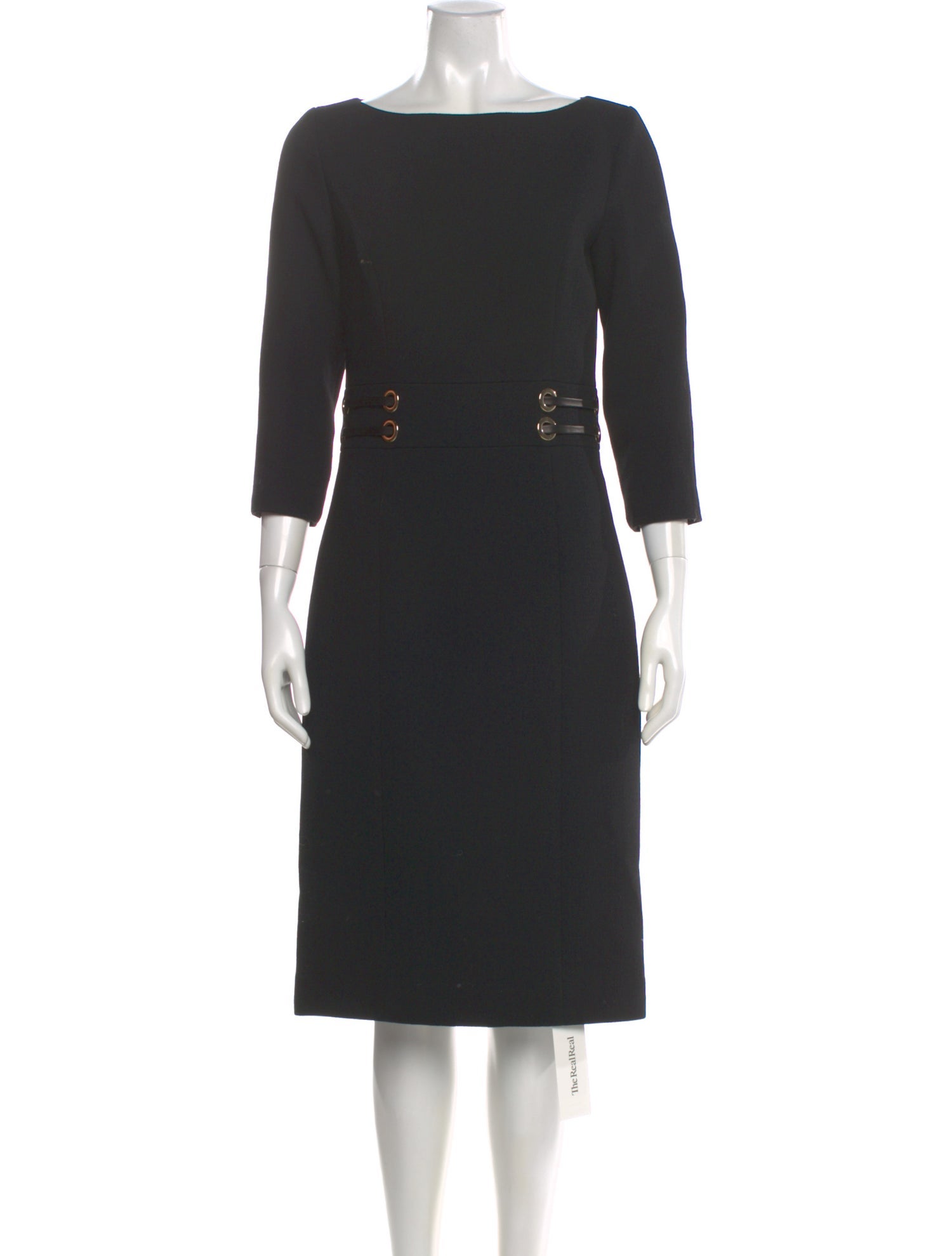 Michael Kors Collection Virgin Wool Midi Length Dress