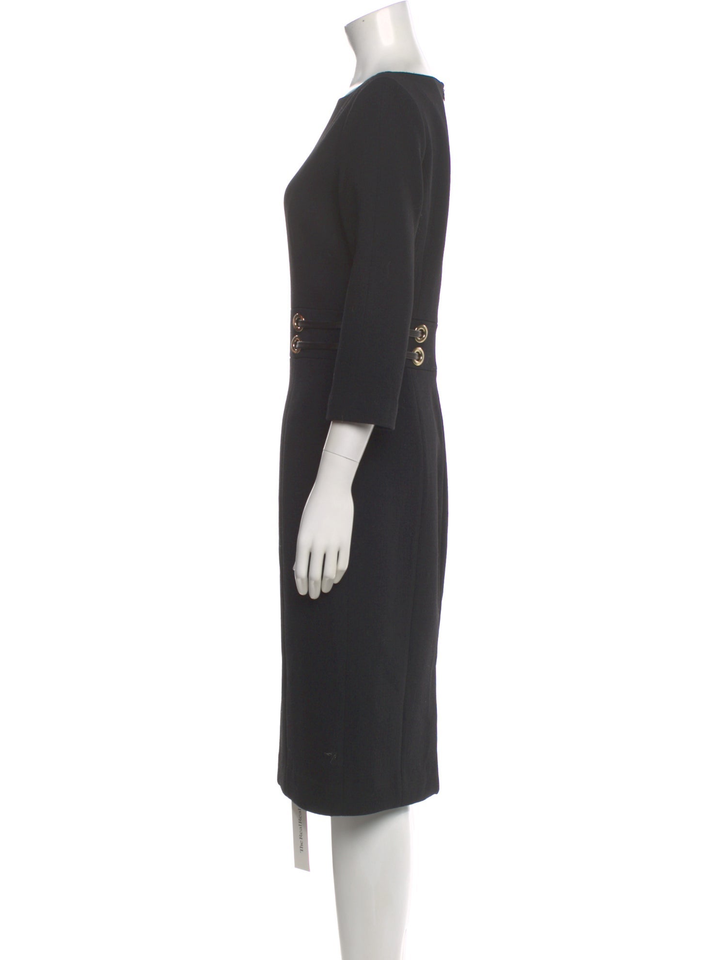 Michael Kors Collection Virgin Wool Midi Length Dress