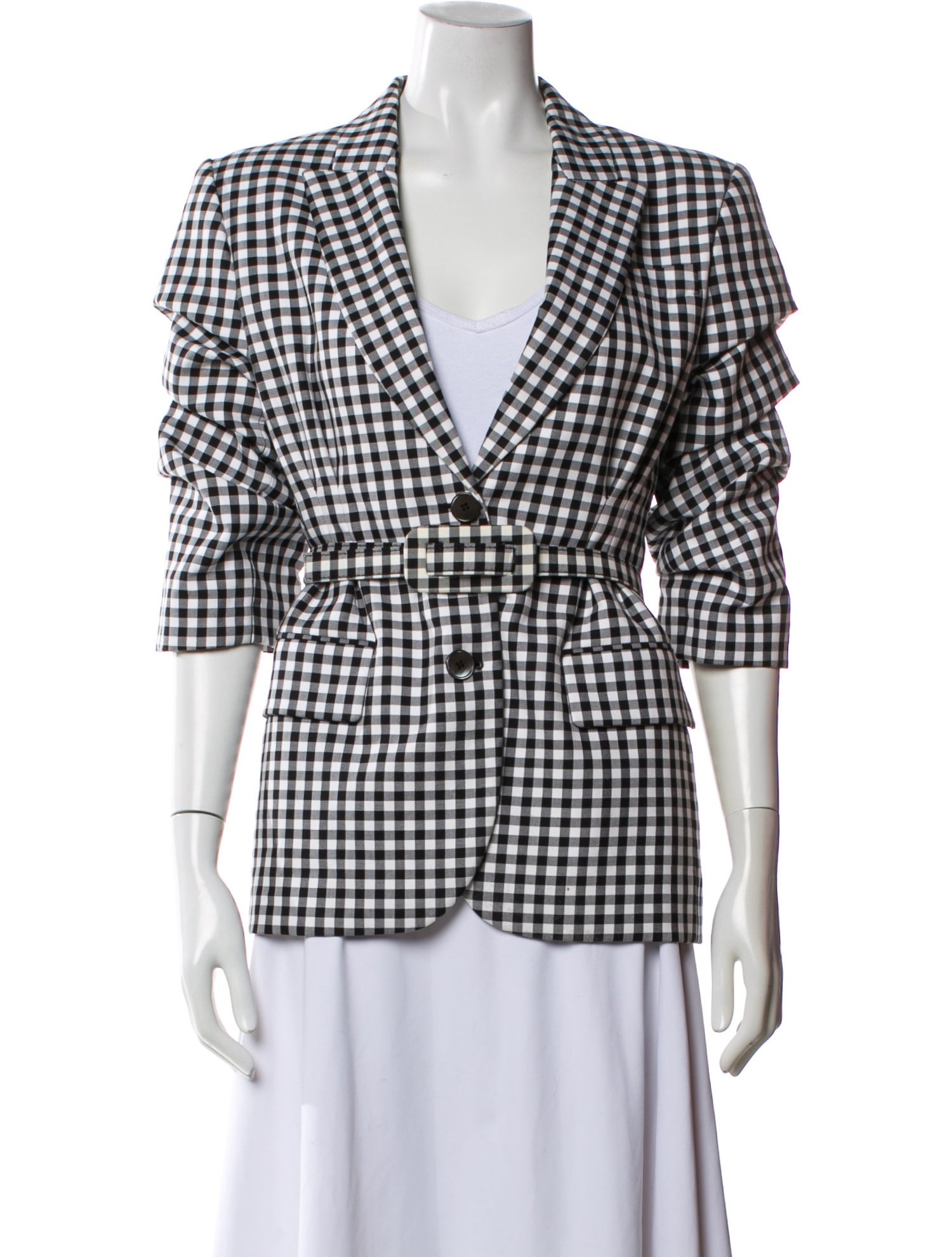 Michael Kors Collection Plaid Print Blazer