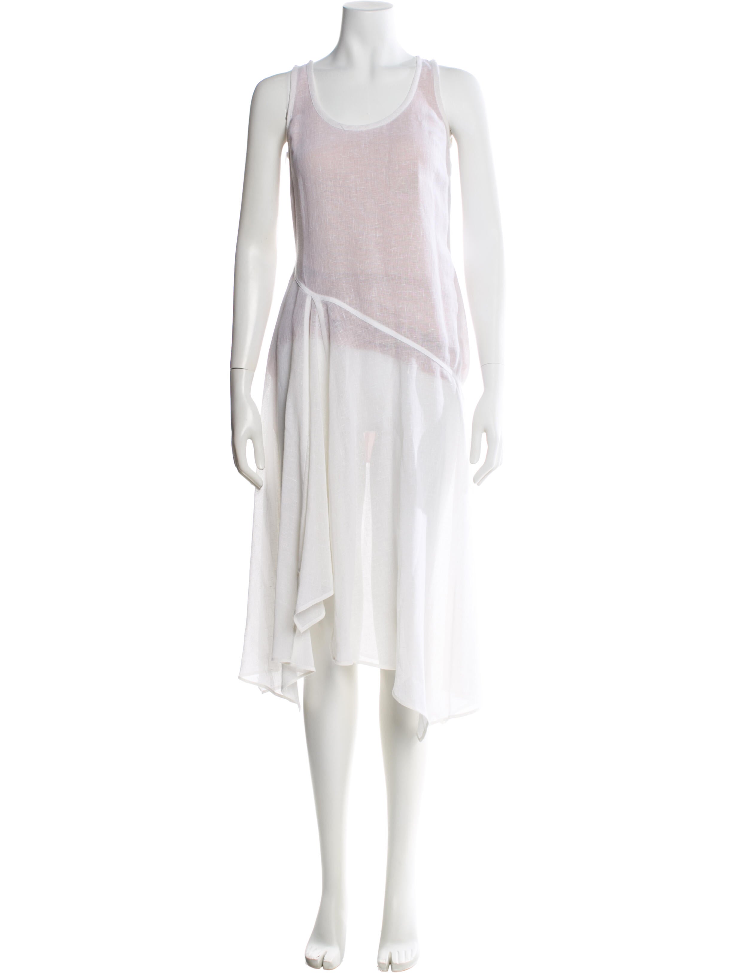 Michael Kors Collection Linen Midi Length Dress