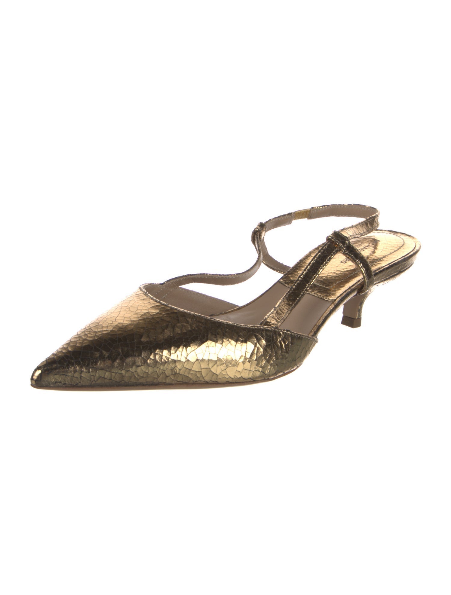 Michael Kors Collection Embossed Leather Slingback Pumps