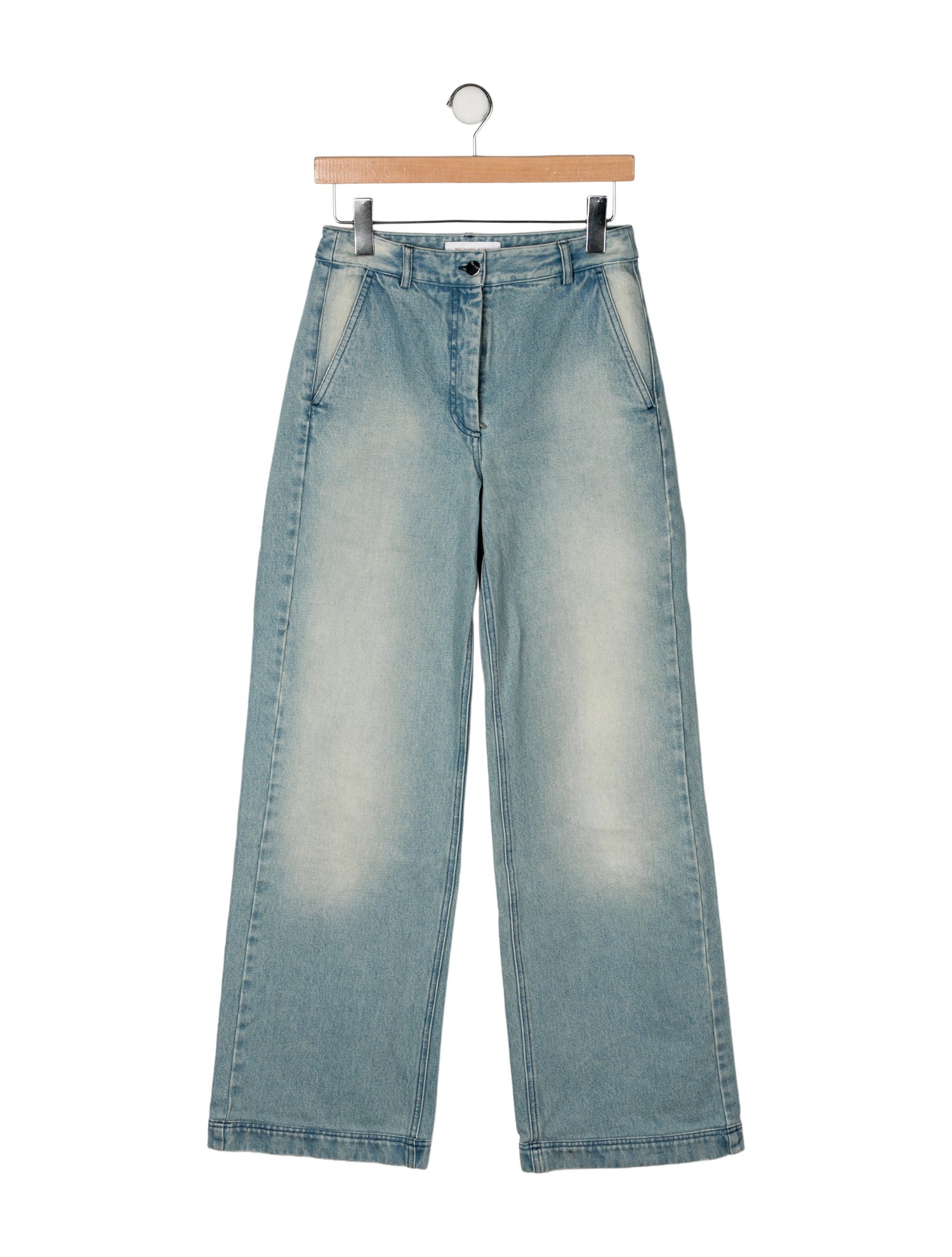 Michael Kors Collection Mid-Rise Wide Leg Jeans