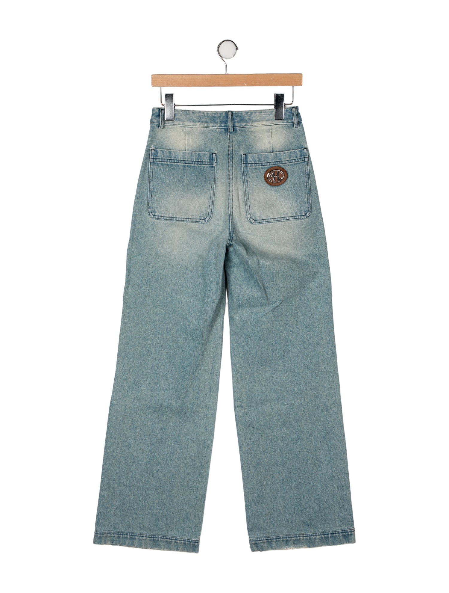 Michael Kors Collection Mid-Rise Wide Leg Jeans