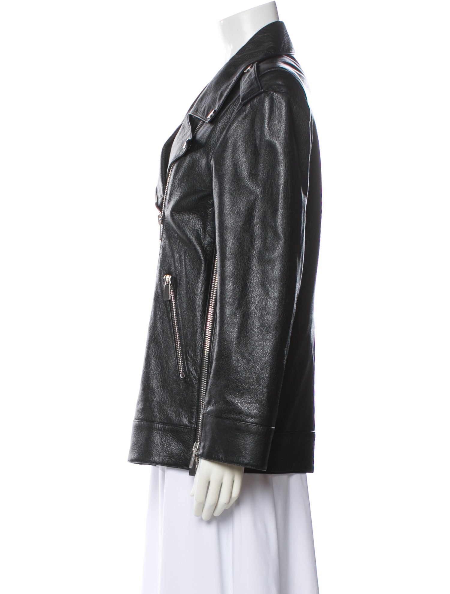 Michael Kors Collection Leather Biker Jacket
