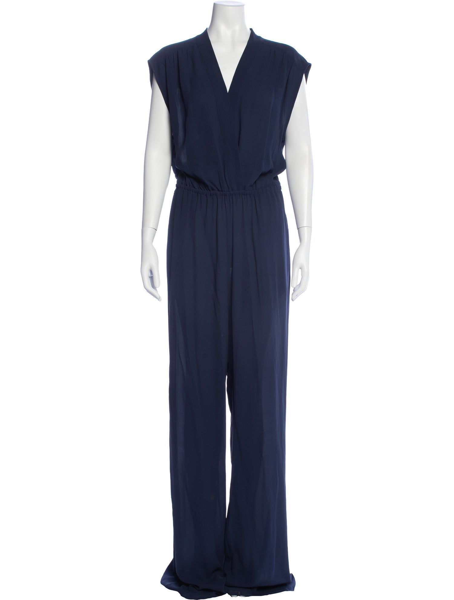 Michael Kors Collection Silk Crew Neck Jumpsuit