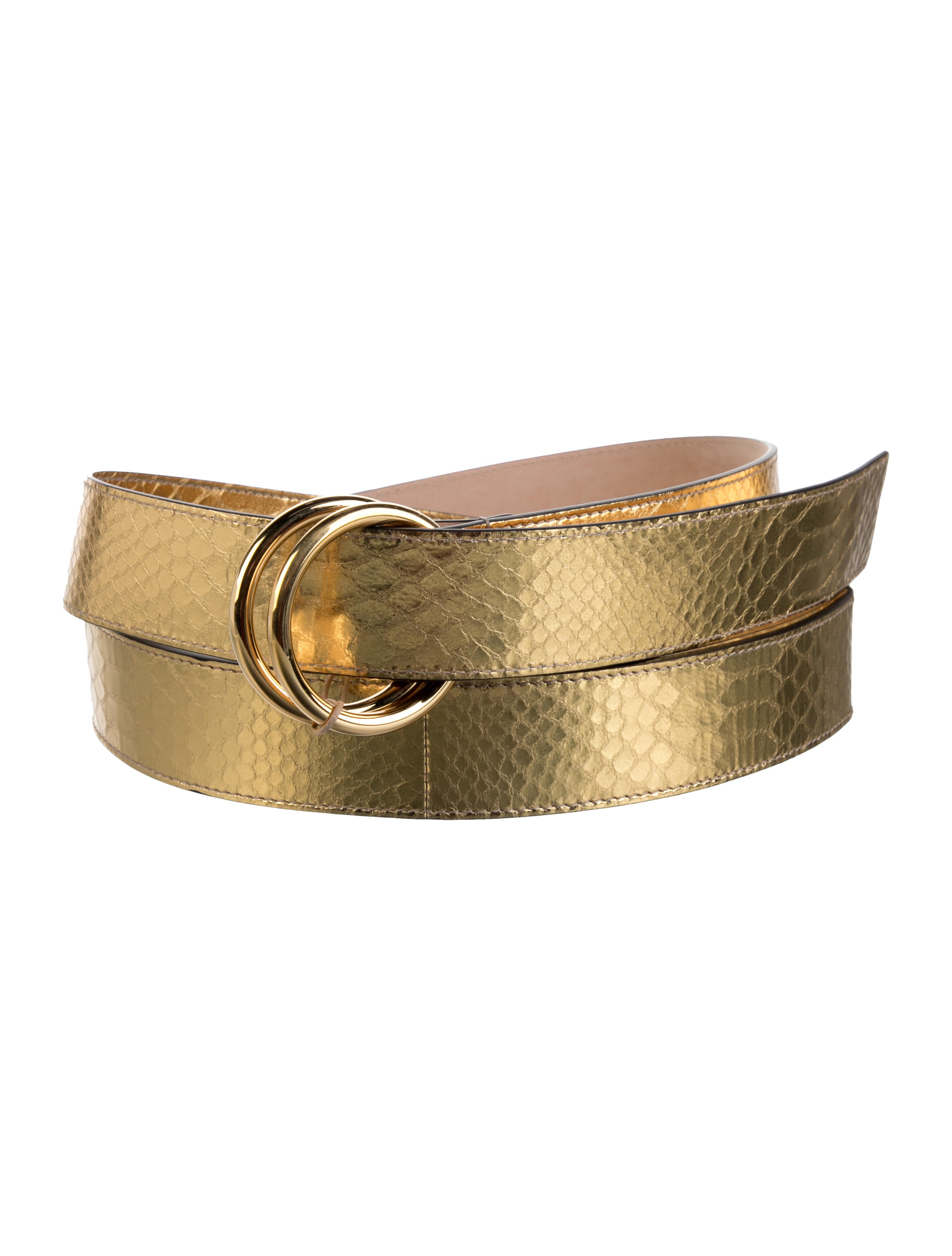 Michael Kors Collection Embossed Leather Belt
