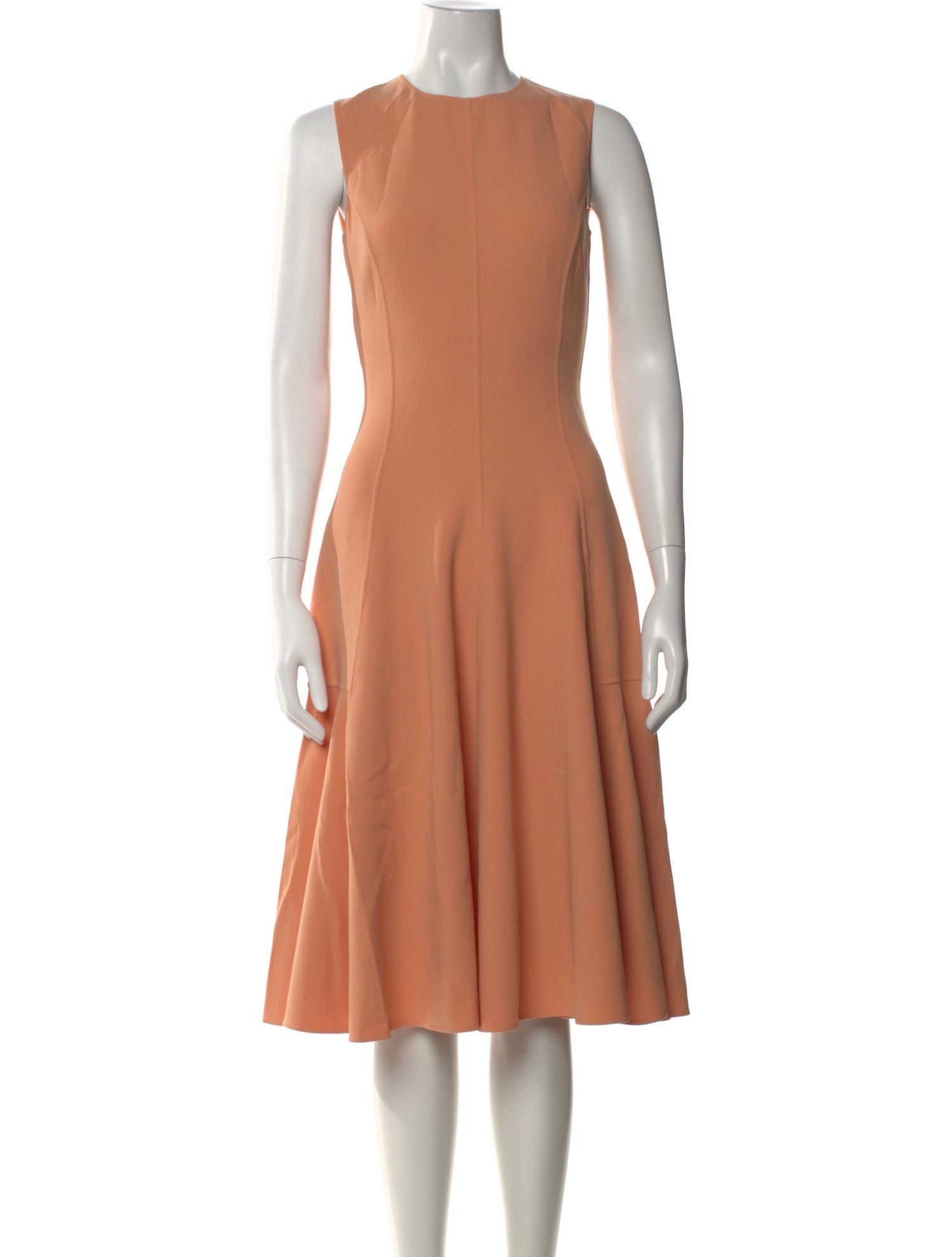 Michael Kors Collection Virgin Wool Midi Length Dress