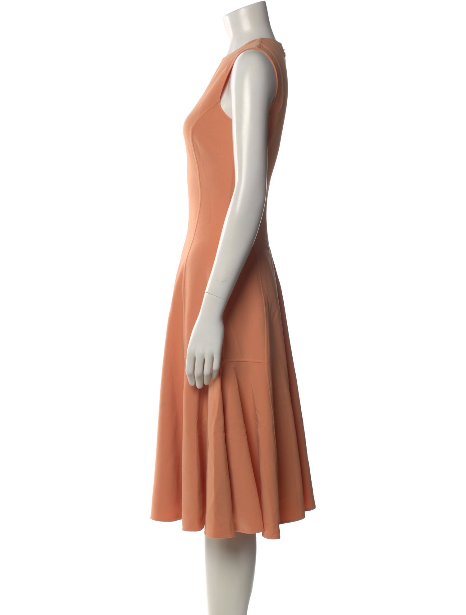 Michael Kors Collection Virgin Wool Midi Length Dress