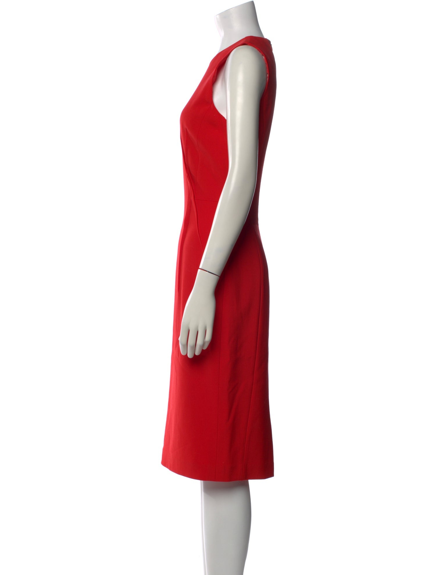 Michael Kors Collection Virgin Wool Midi Length Dress