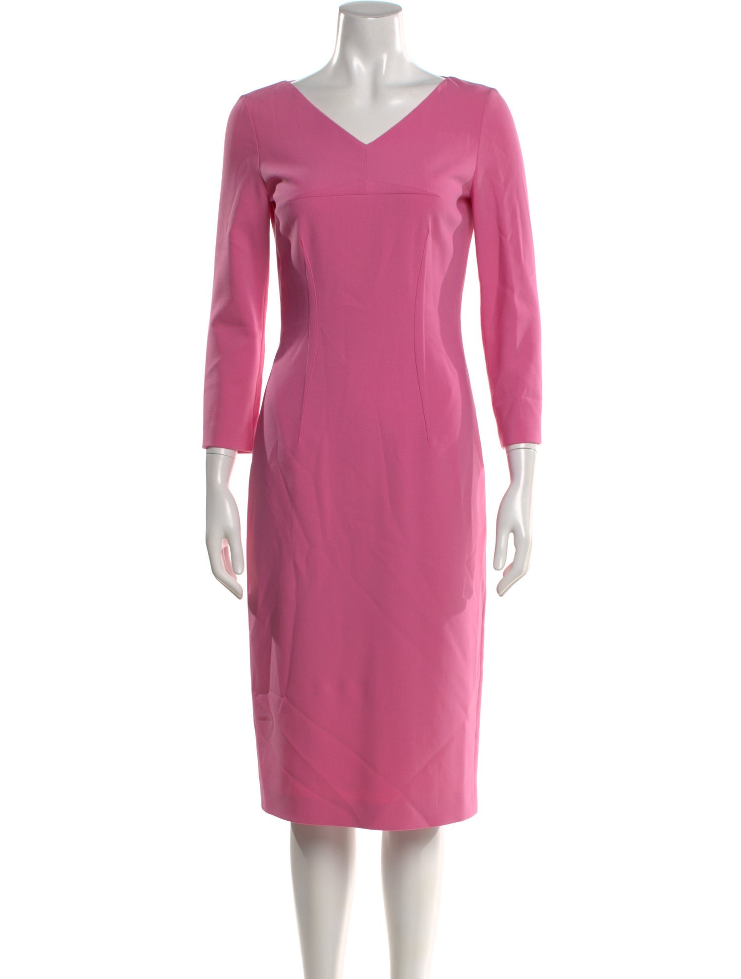 Michael Kors Collection Virgin Wool Midi Length Dress