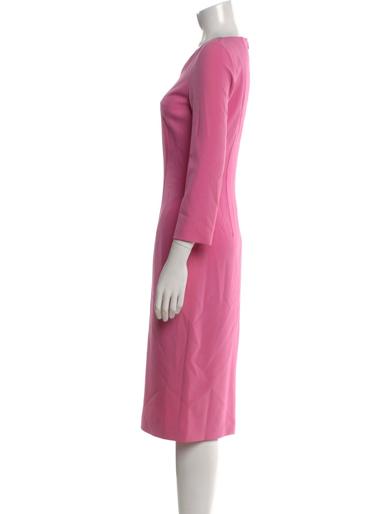 Michael Kors Collection Virgin Wool Midi Length Dress