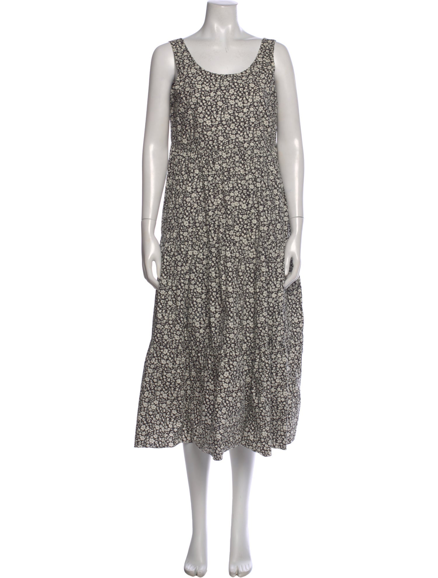 Michael Kors Collection Floral Print Midi Length Dress