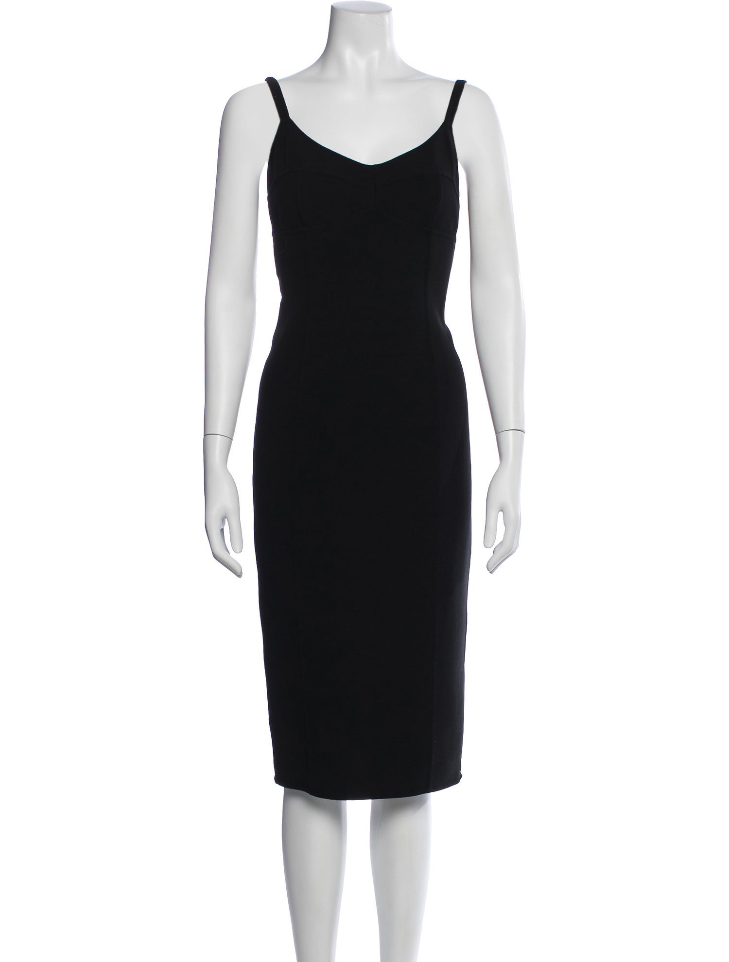 Michael Kors Collection Virgin Wool Midi Length Dress