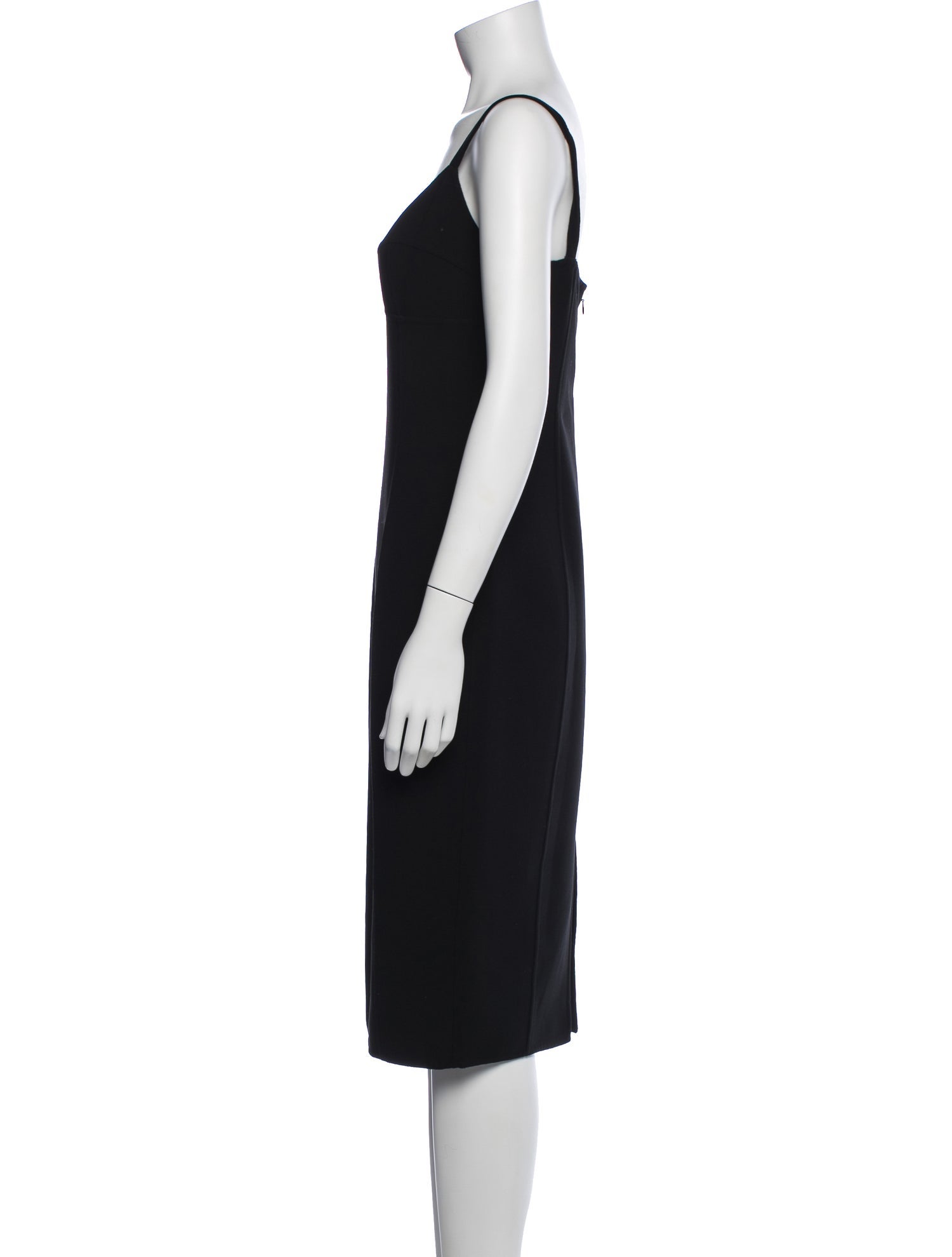 Michael Kors Collection Virgin Wool Midi Length Dress