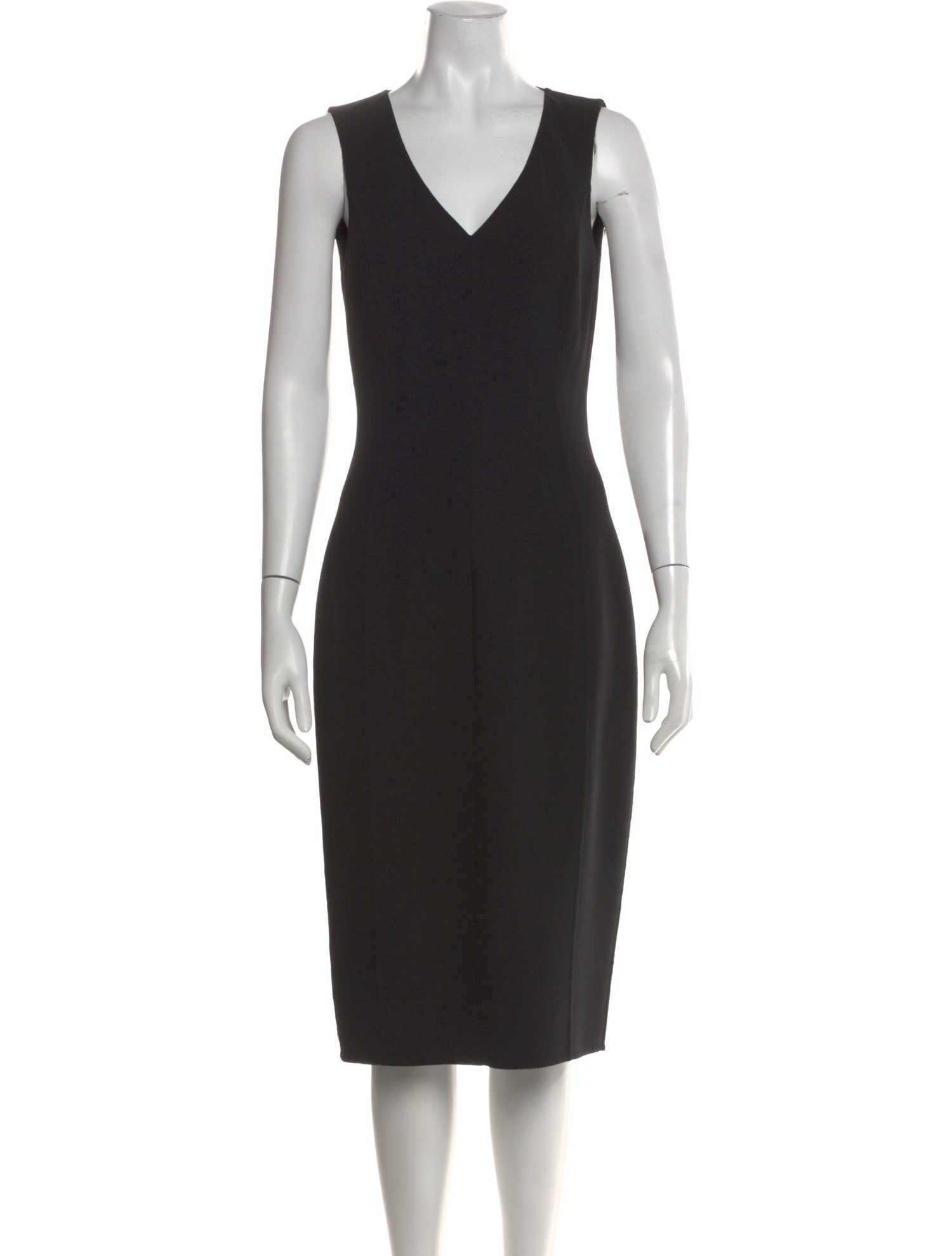 Michael Kors Collection Virgin Wool Midi Length Dress