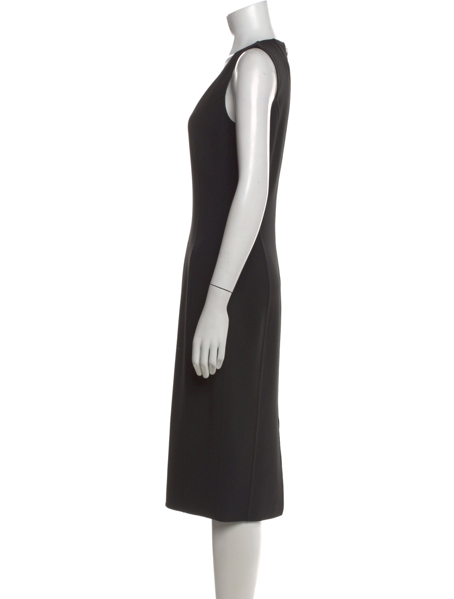 Michael Kors Collection Virgin Wool Midi Length Dress