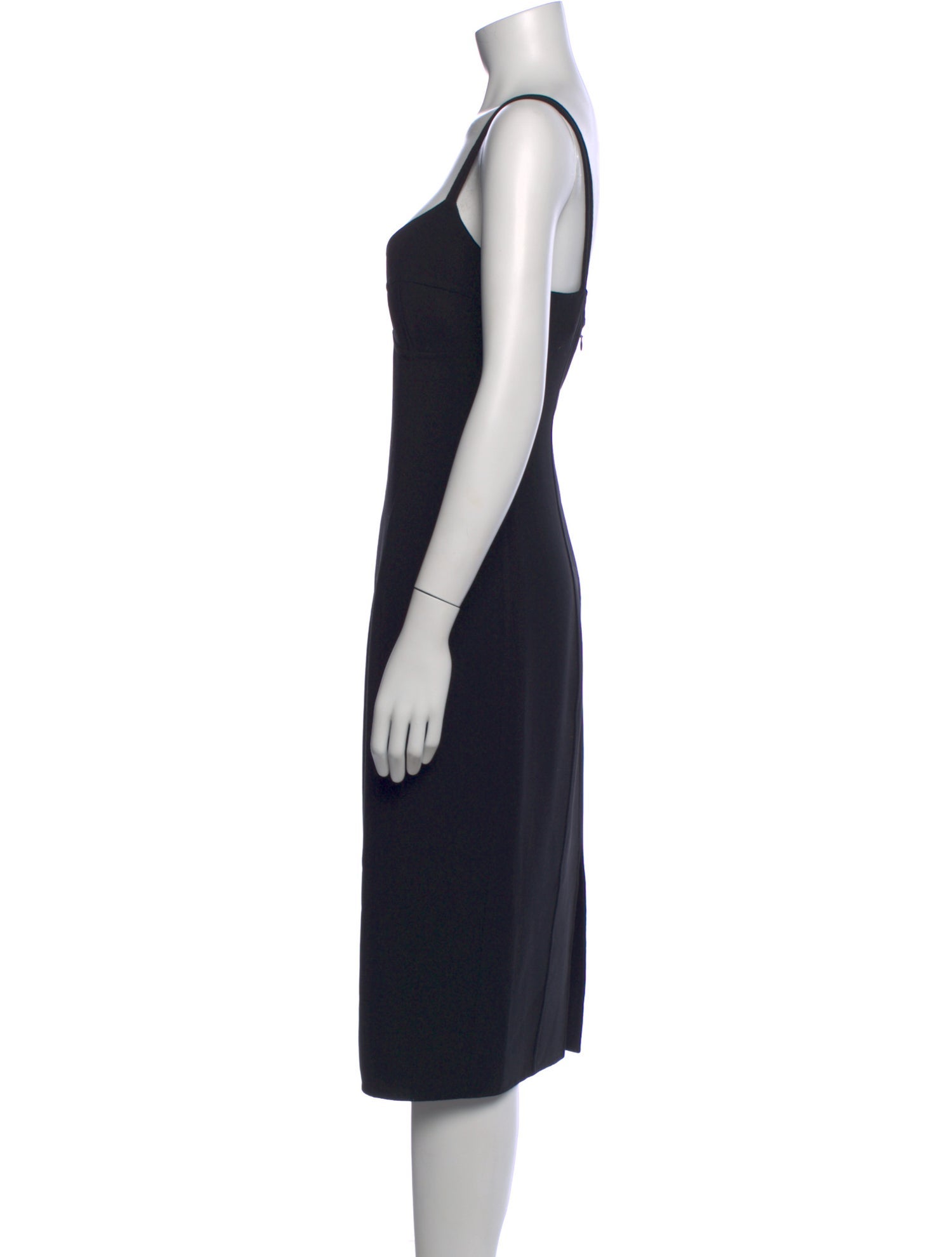 Michael Kors Collection Virgin Wool Midi Length Dress