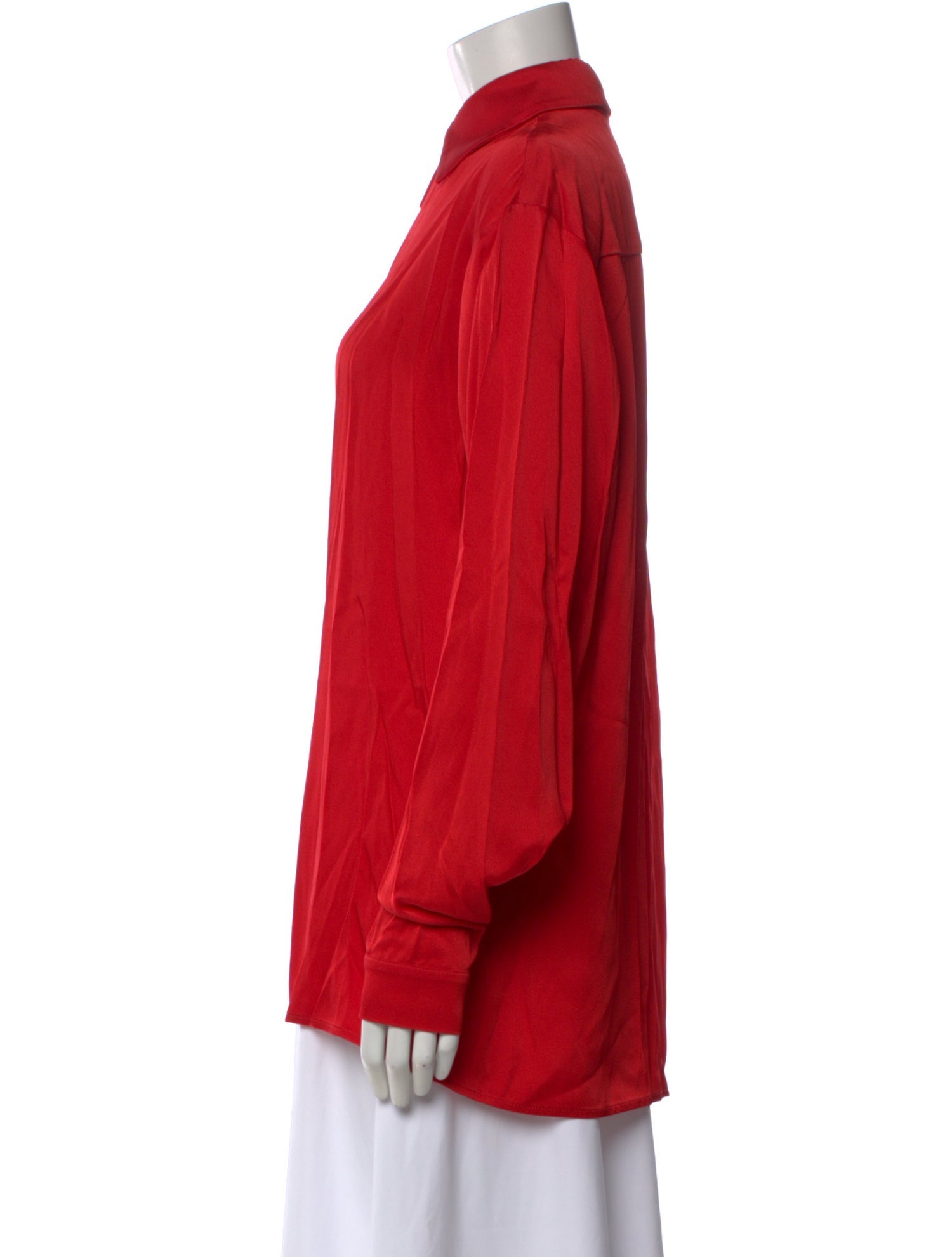 Michael Kors Collection Long Sleeve Button-Up Top