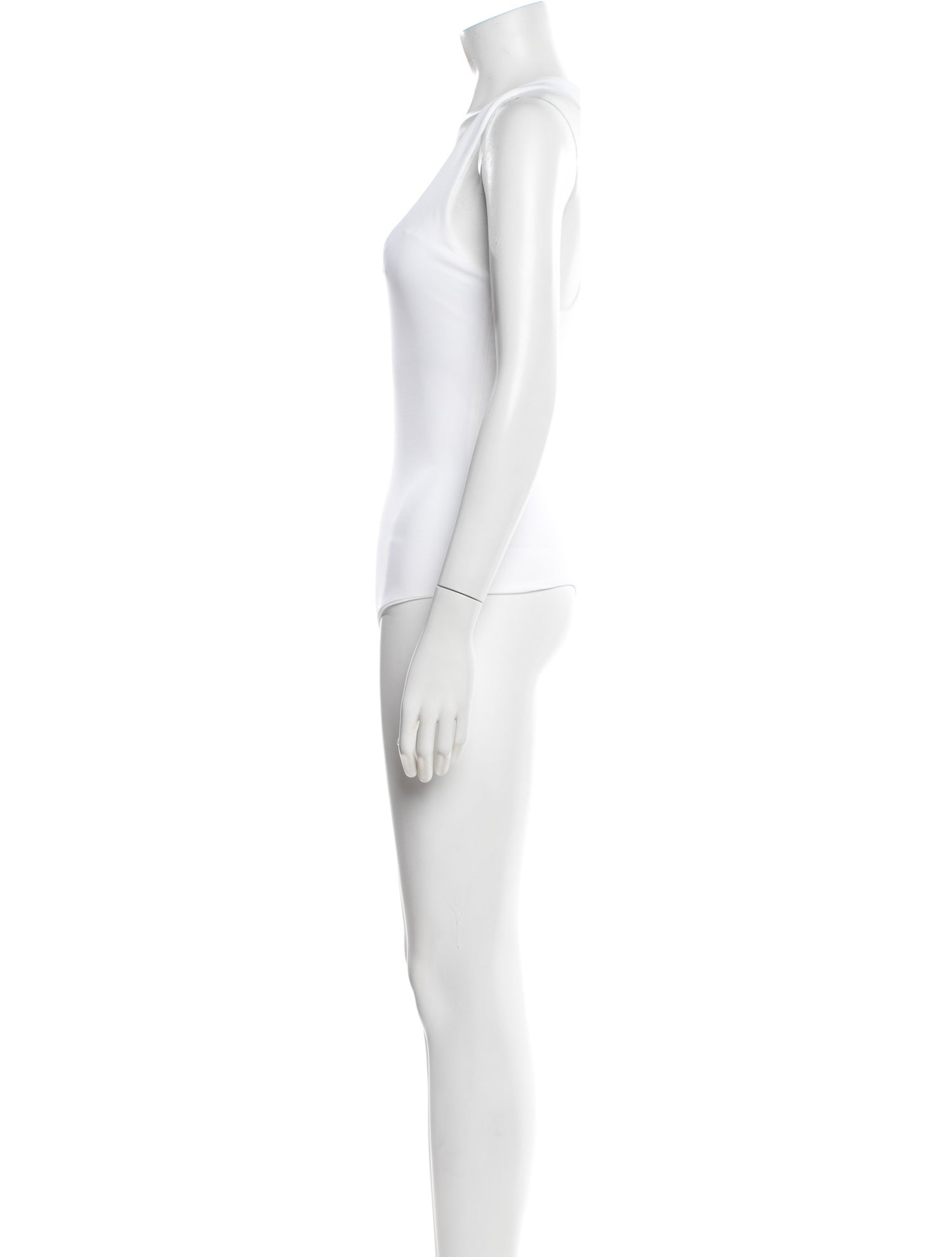 Michael Kors Collection Crew Neck Sleeveless Bodysuit