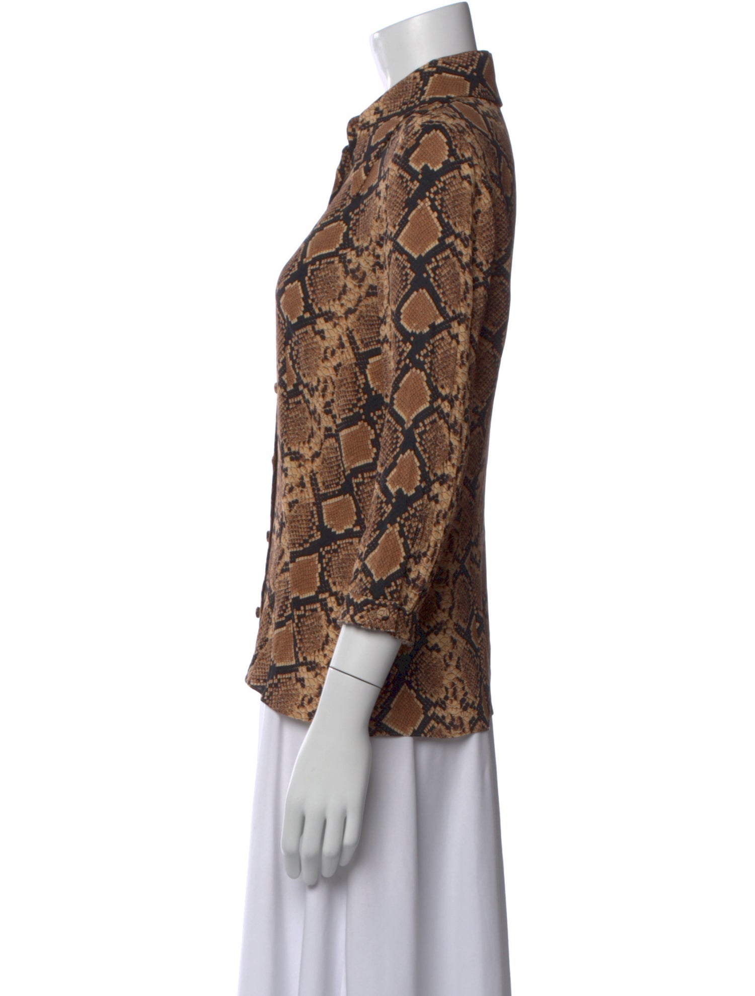 Michael Kors Collection Silk Animal Print Blouse