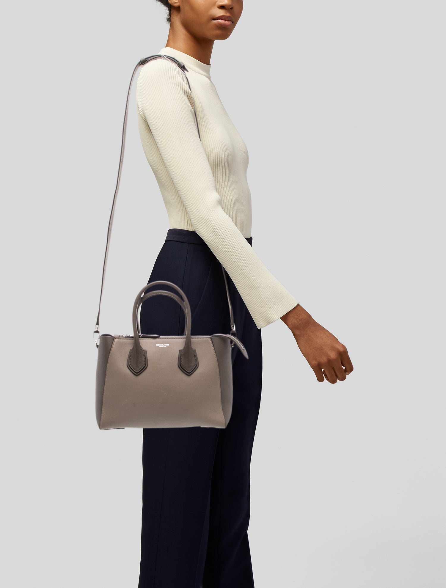Michael Kors Collection Leather Top Handle Bag