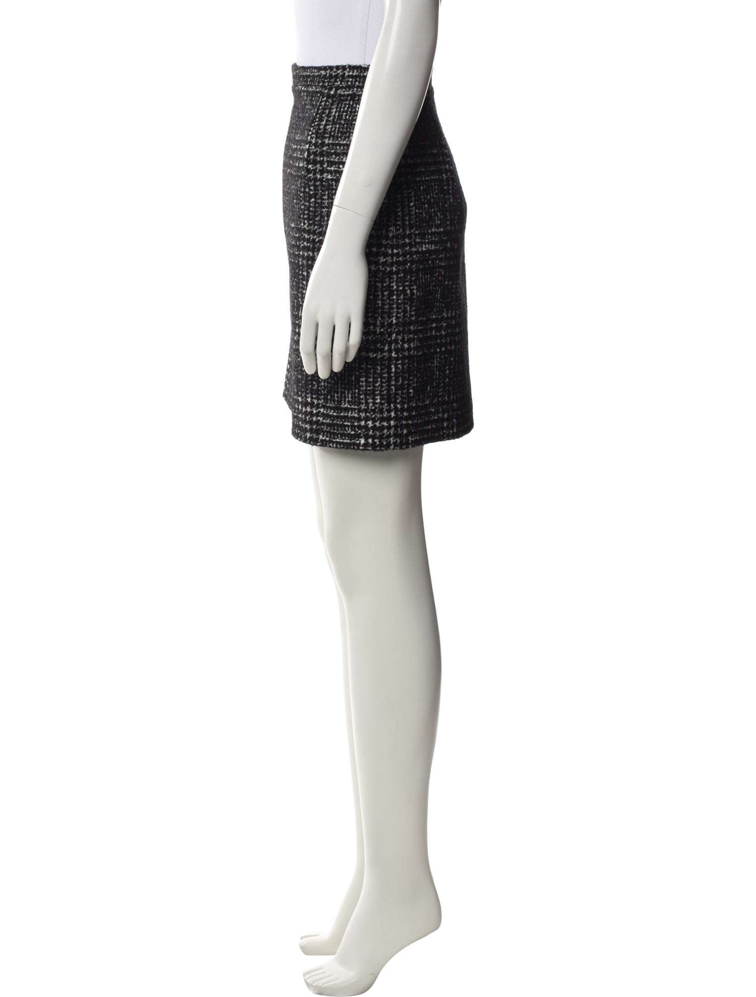 Michael Kors Collection Plaid Print Mini Skirt