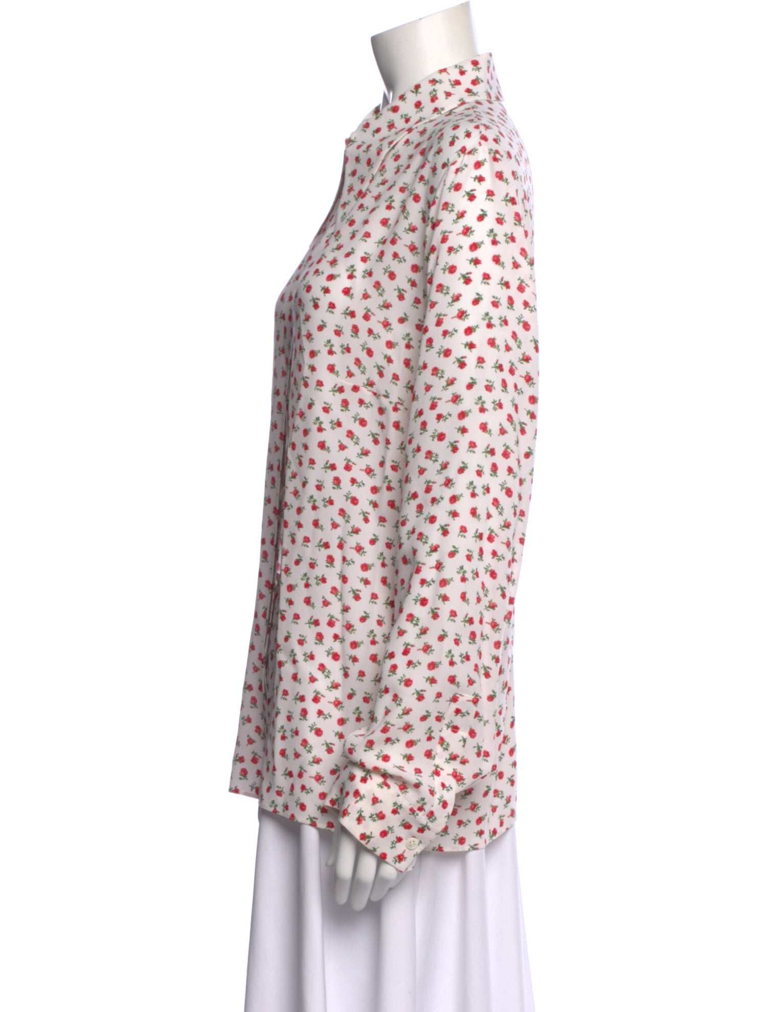 Michael Kors Collection Silk Floral Print Blouse
