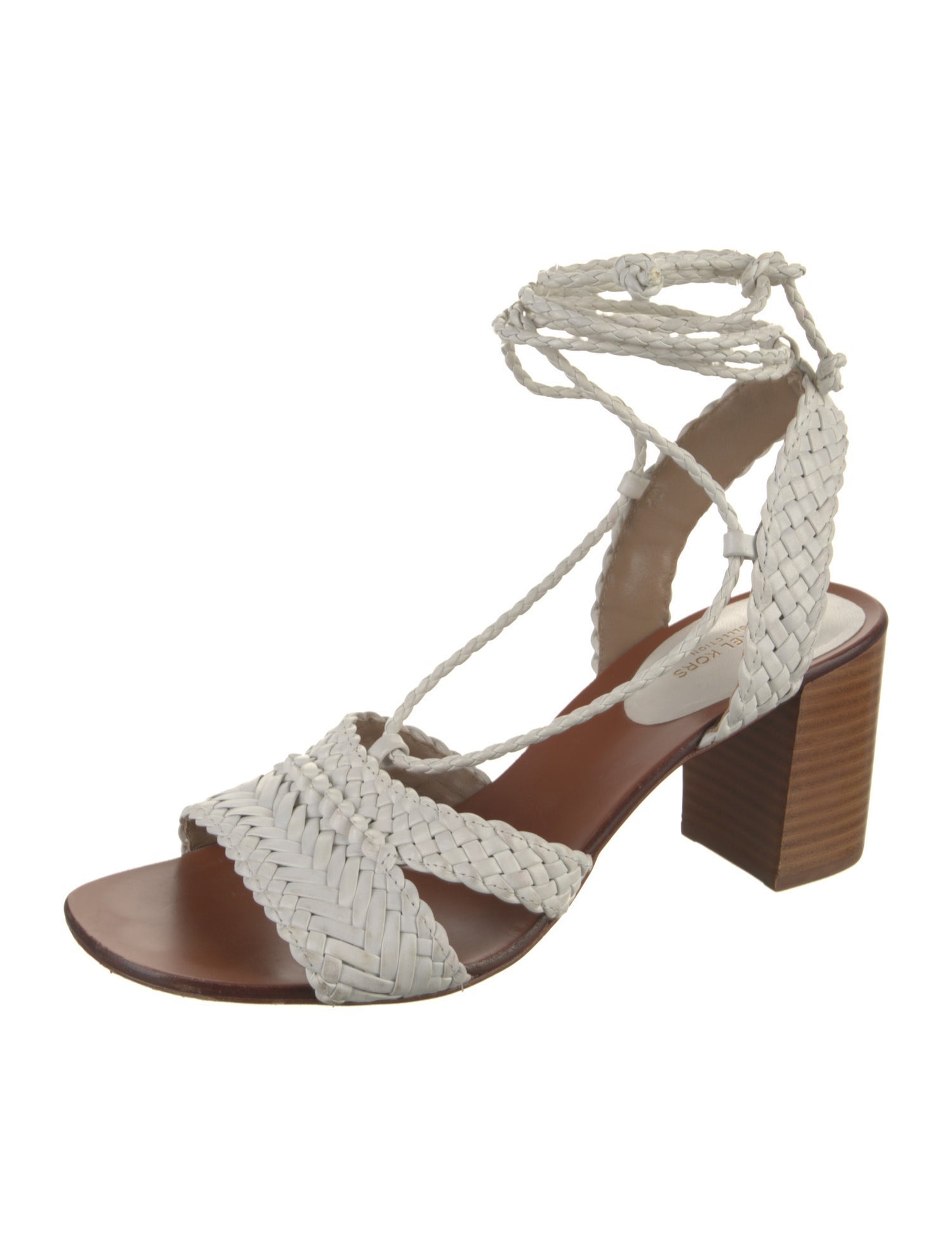 Michael Kors Collection Leather Animal Print Gladiator Sandals