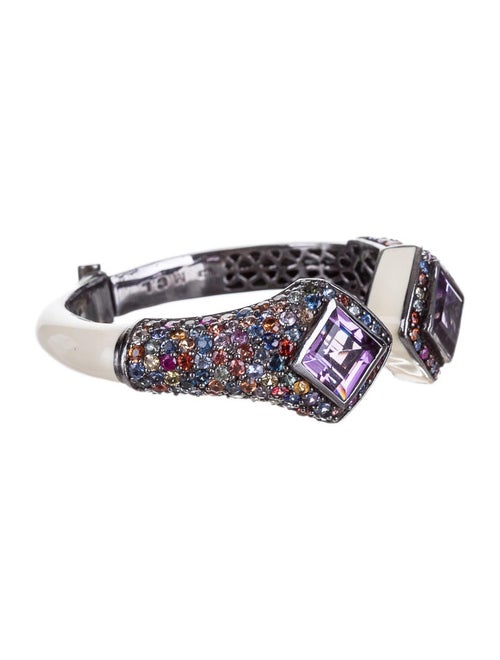 MCL by Matthew Campbell Laurenza Amethyst and Sapphire Bracelet