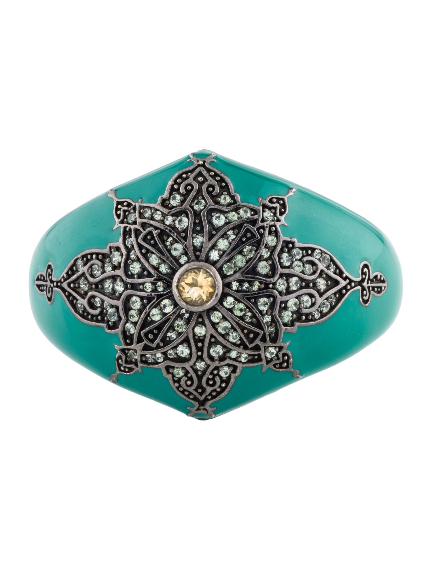 MCL by Matthew Campbell Laurenza Enamel, Citrine & Sapphire Cuff Bracelet