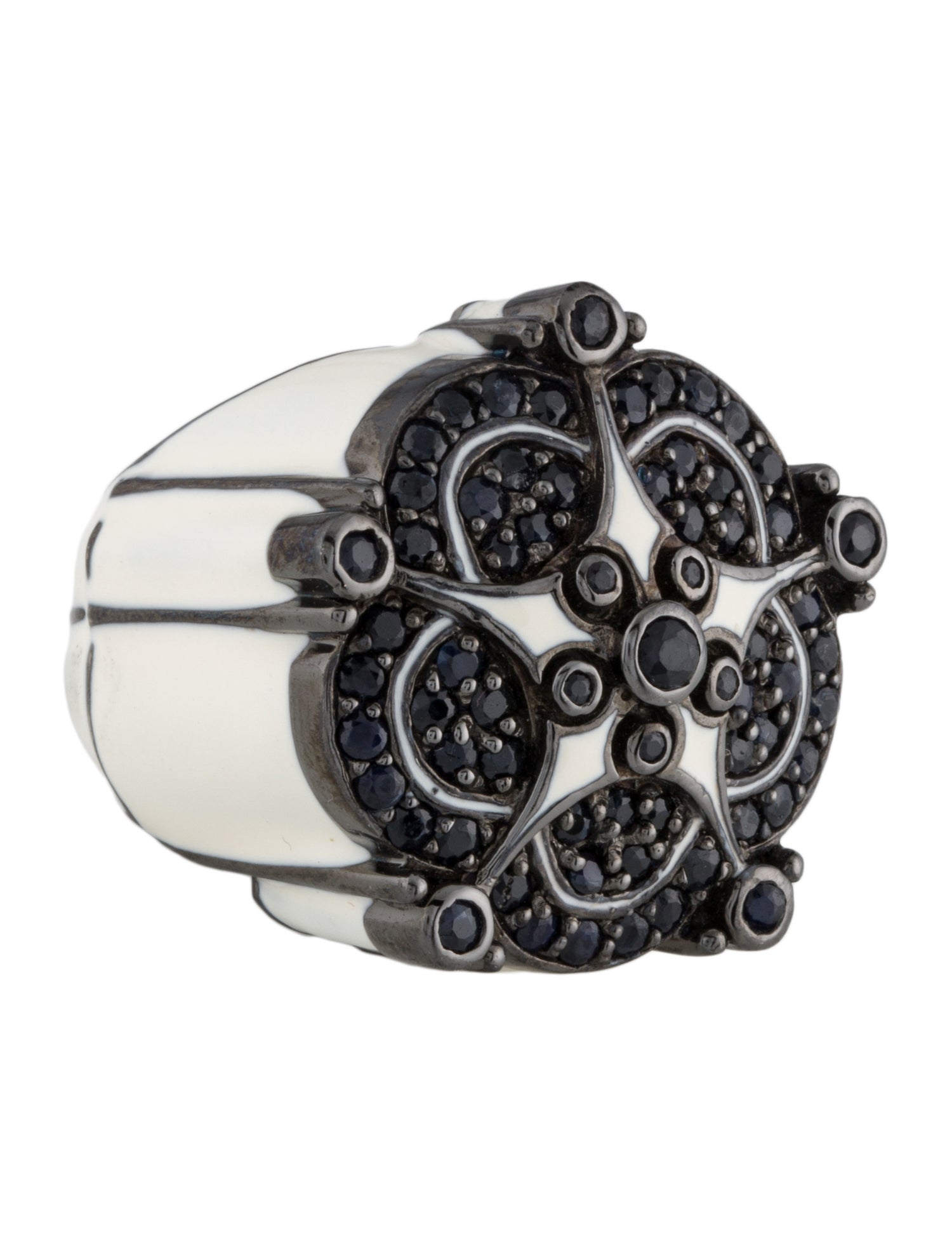 MCL by Matthew Campbell Laurenza Enamel & Sapphire Cocktail Ring