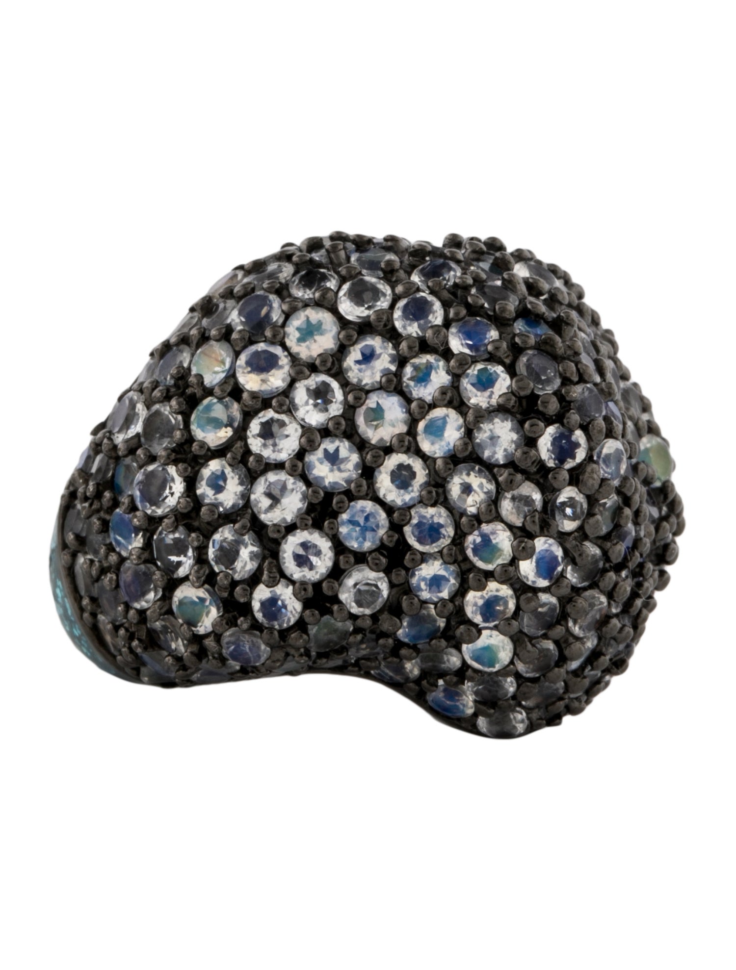 MCL by Matthew Campbell Laurenza Moonstone Labradorite & Enamel Bubblegum Ring