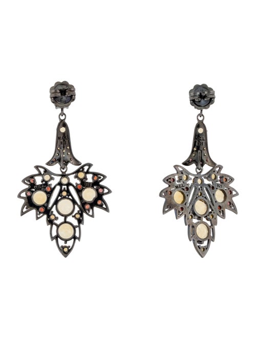 MCL by Matthew Campbell Laurenza Sapphire & Citrine Maple Leaf Drop Earrings