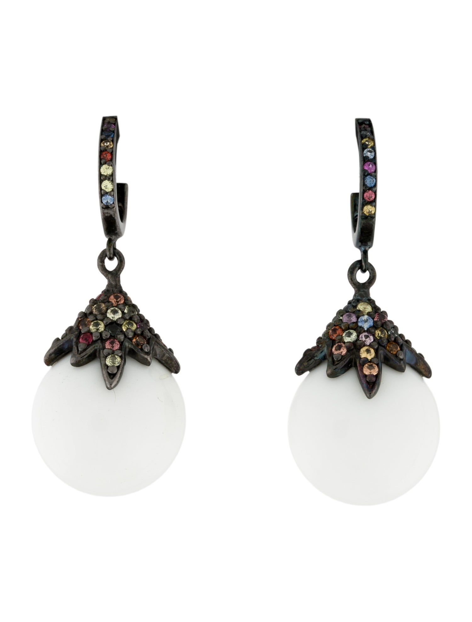 MCL by Matthew Campbell Laurenza Sapphire & Glass Statement Drop Earrings