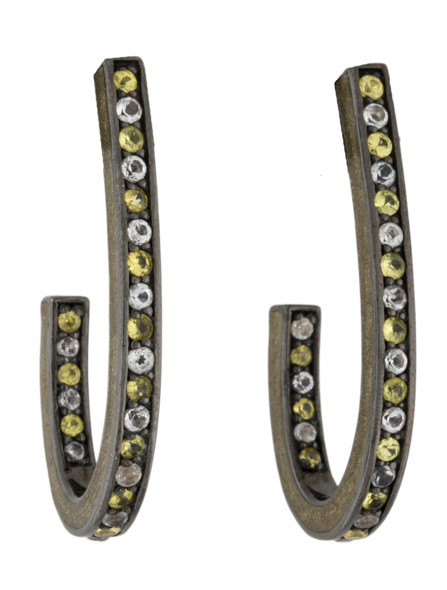 MCL by Matthew Campbell Laurenza Topaz & Yellow Sapphire Hook Drop Earrings