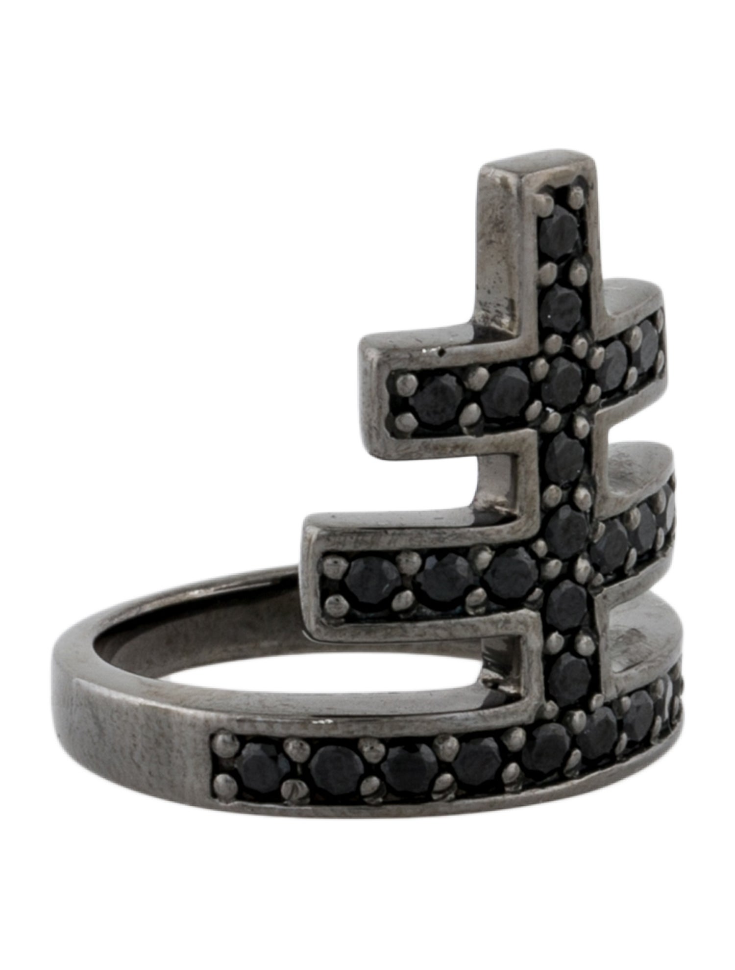 MCL by Matthew Campbell Laurenza Black Spinel Statement Ring