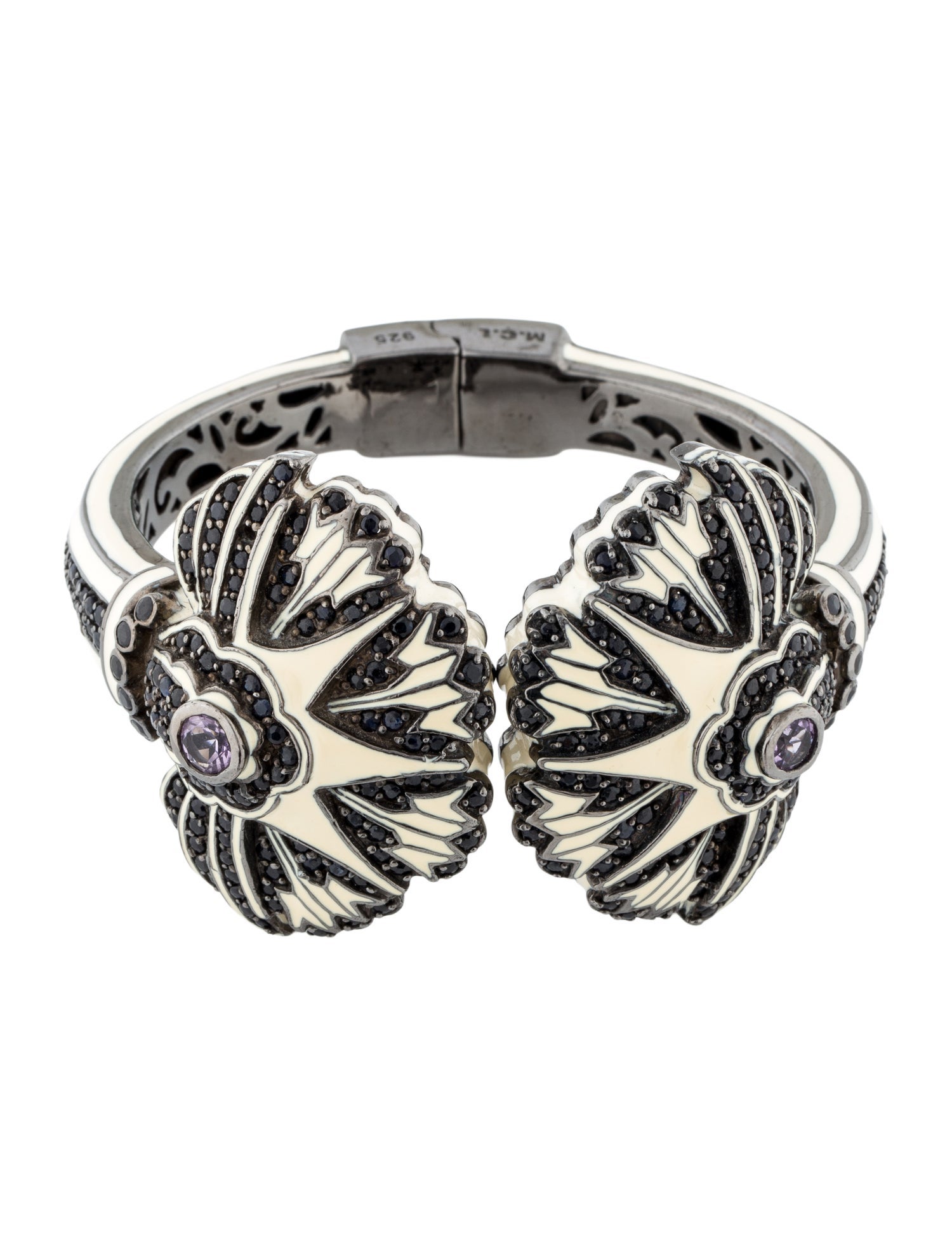 MCL by Matthew Campbell Laurenza Sapphire & Amethyst Bangle Bracelet