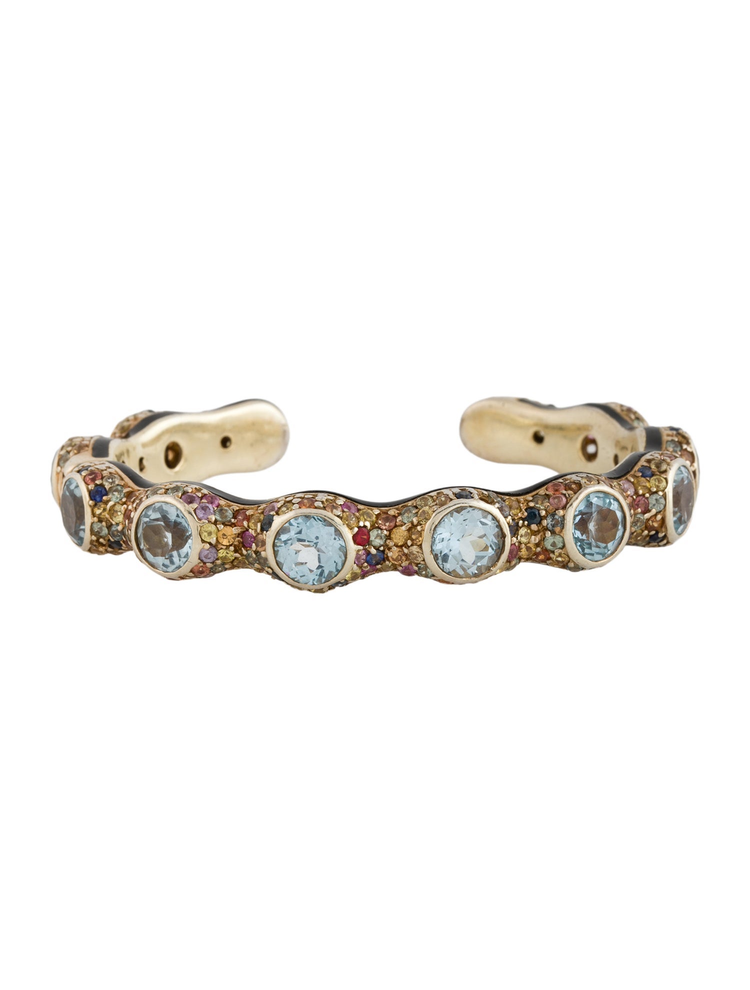 MCL by Matthew Campbell Laurenza Topaz, Sapphire & Enamel Cuff Bracelet