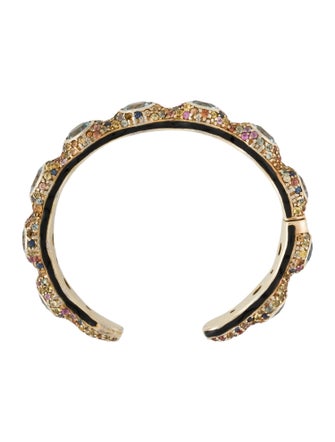 MCL by Matthew Campbell Laurenza Topaz, Sapphire & Enamel Cuff Bracelet