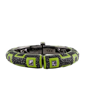 MCL by Matthew Campbell Laurenza Amethyst Hinged Bangle