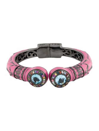 MCL by Matthew Campbell Laurenza Topaz, Sapphire & Ruby Enamel Cuff Bracelet