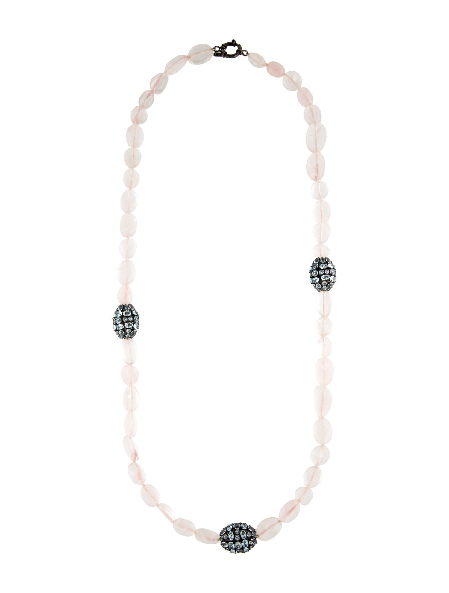 MCL by Matthew Campbell Laurenza Rose Quartz & Topaz Beaded Necklace