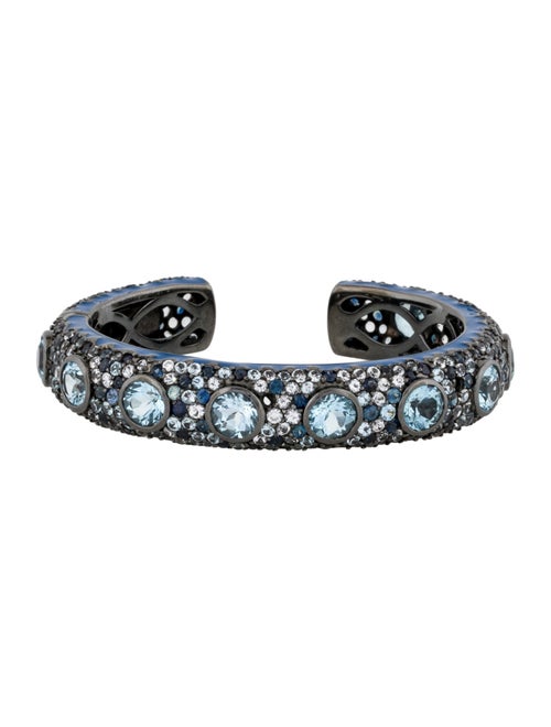 MCL by Matthew Campbell Laurenza Enamel, Topaz & Sapphire Cuff Bracelet