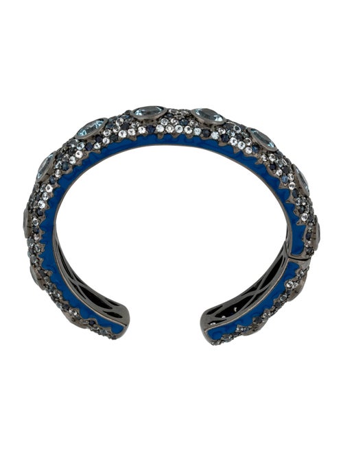 MCL by Matthew Campbell Laurenza Enamel, Topaz & Sapphire Cuff Bracelet