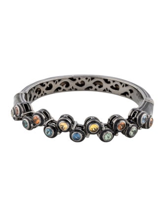 MCL by Matthew Campbell Laurenza Sapphire & Enamel Hinged Bracelet