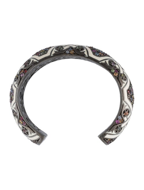 MCL by Matthew Campbell Laurenza Enamel, Sapphire & Amethyst Cuff Bracelet